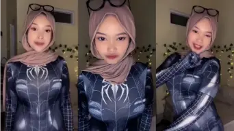 Sheii Trakter Cosplay Spiderwoman Ebot Viral Video by BOKEPSIN